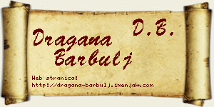 Dragana Barbulj vizit kartica